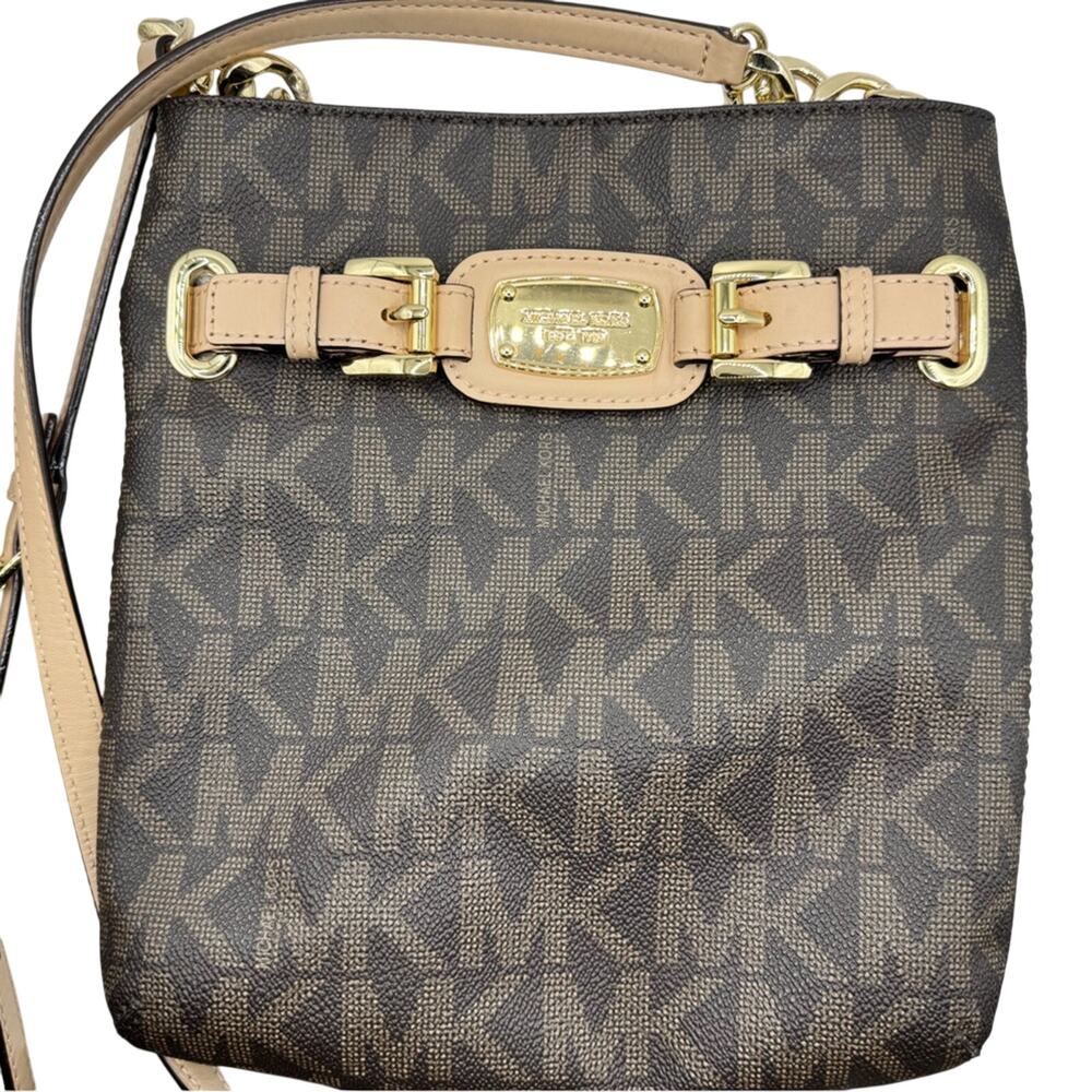Michael Kors Crossbody / Signature Hamilton Crossbody; Brown EUC